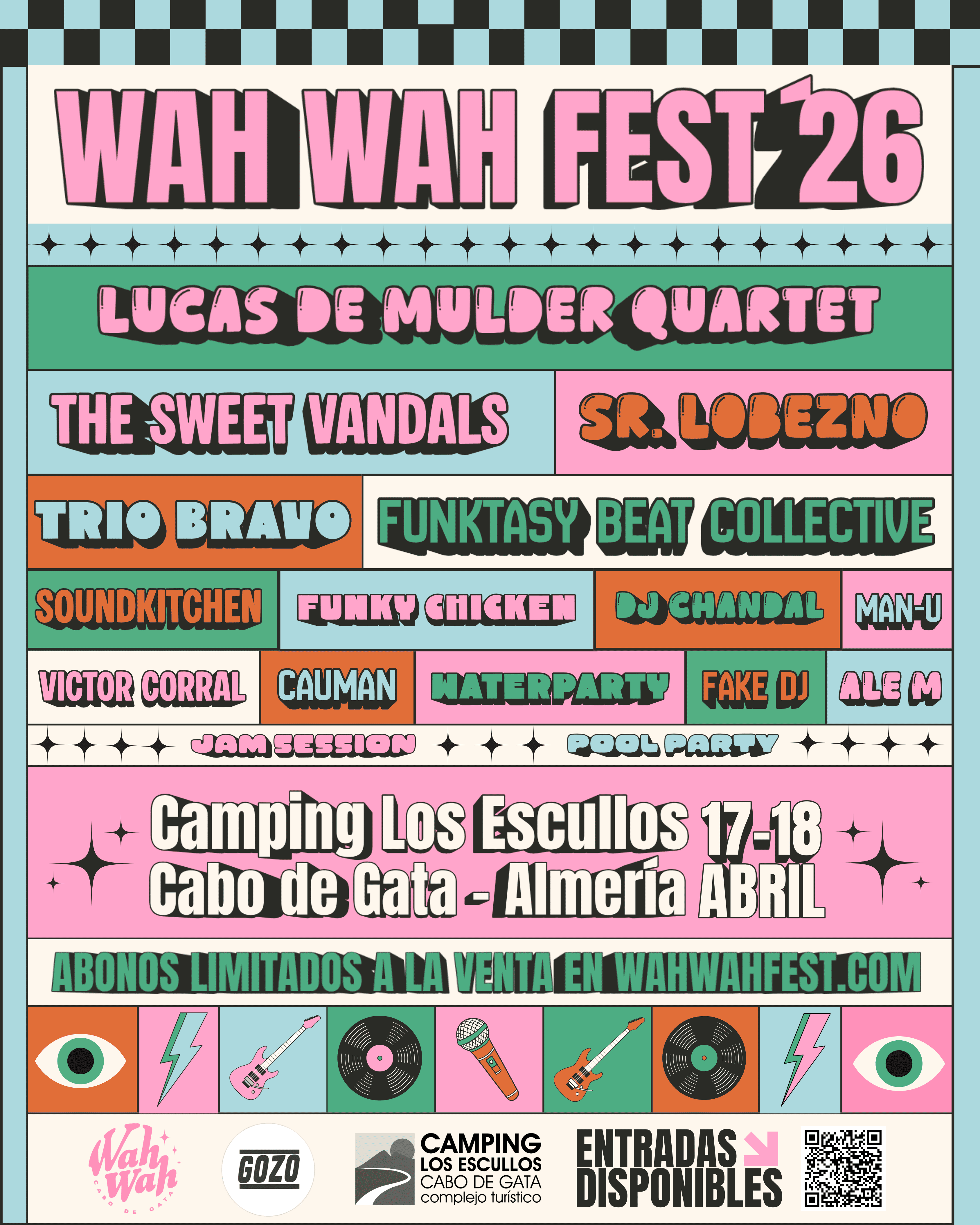 Cartel Wah Wah Cabo de Gata 2026