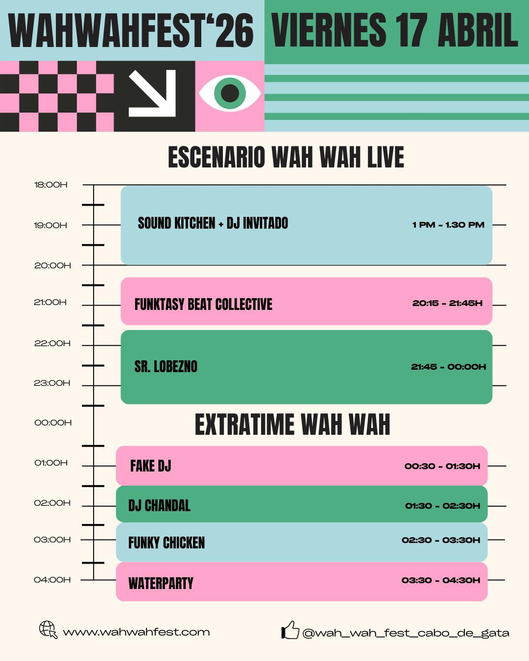 Horarios Viernes Wah Wah Cabo de Gata